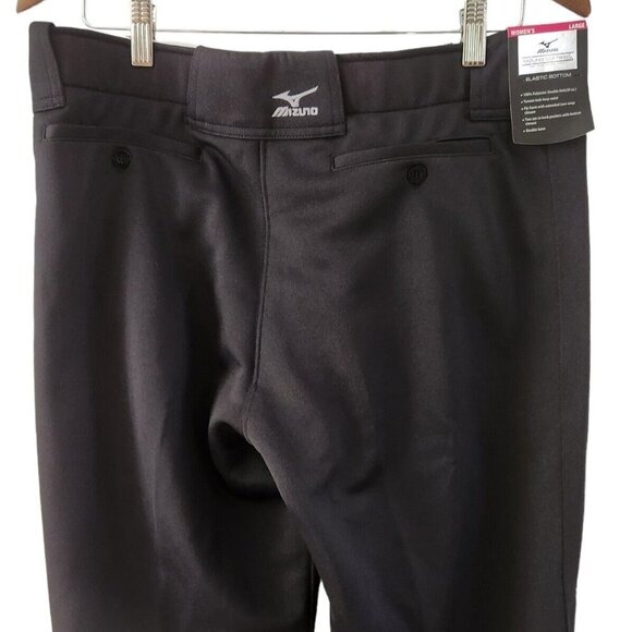 Mizuno Navy Blue Womens Size L Softball Crop Pants Elastic Bottom Belt Hoops - Picture 5 of 6